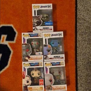 Marvel funko pops. Five